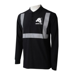 D344  訂製黑色長袖反光工業制服   設計直筒3粒鈕絲印logo工業制服  工業制服供應商  建築工程 澳門 D344  訂製黑色長袖反光工業制服   設計直筒3粒鈕絲印logo工業制服  工業制服供應商  建築工程 澳門